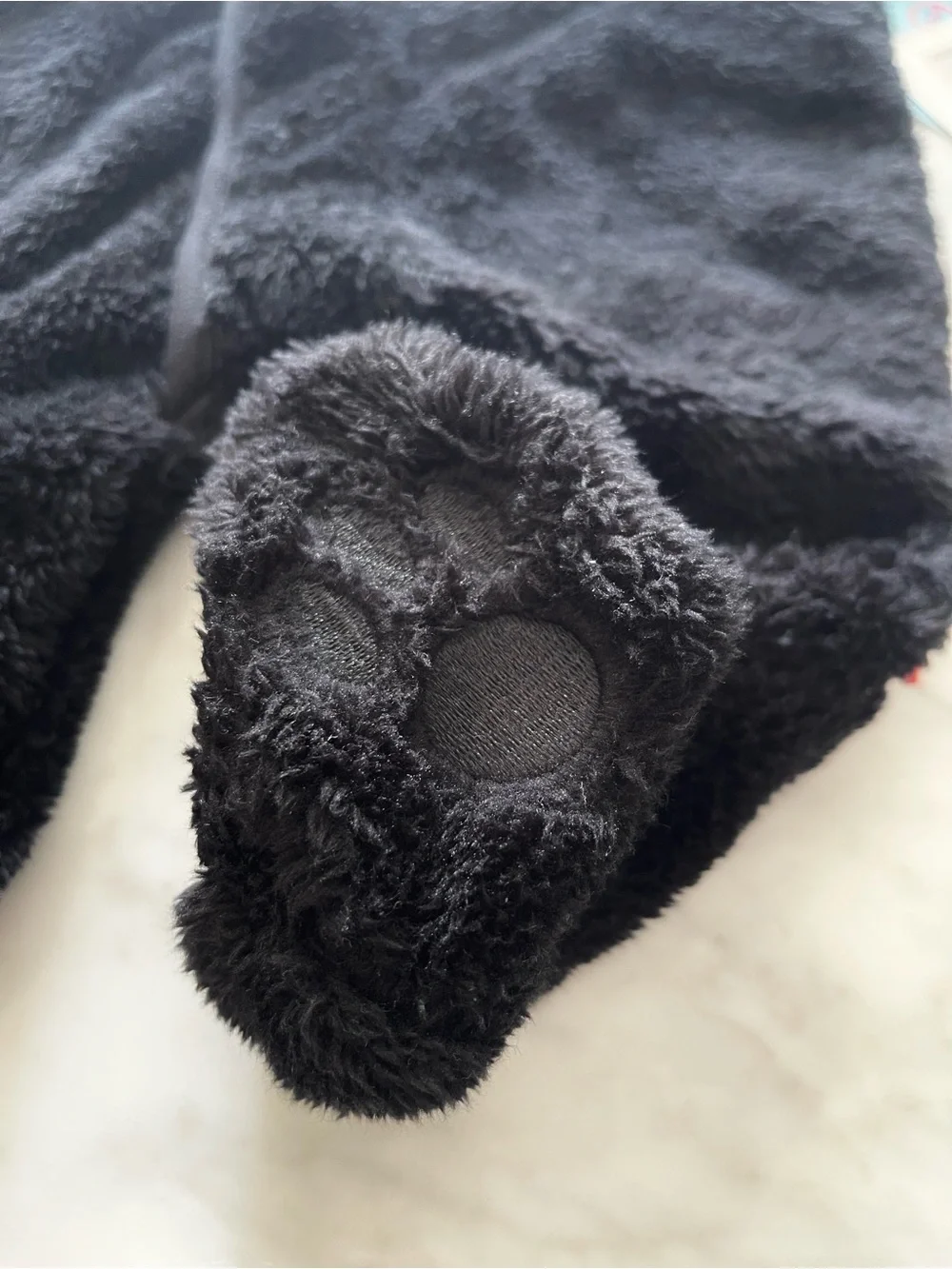 Magnetic Me Plush Black Fleece Baby One-Piece Hooded Jumpsuit 0-3 months